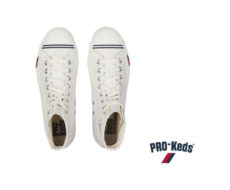 White Keds Royal Hi Sneakers | 6403-LOKQT