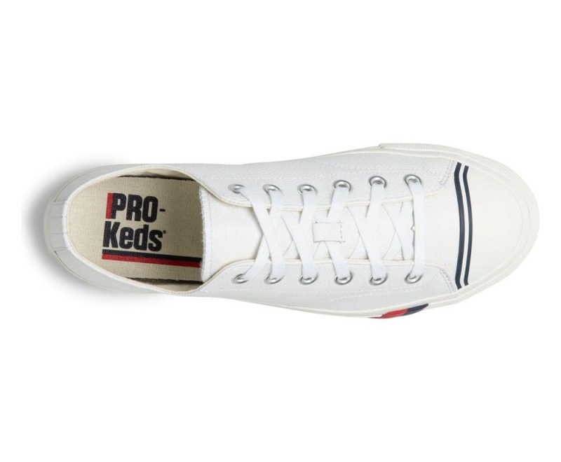 White Keds Royal Lo Classic Leather Sneakers | 0781-MZFNP