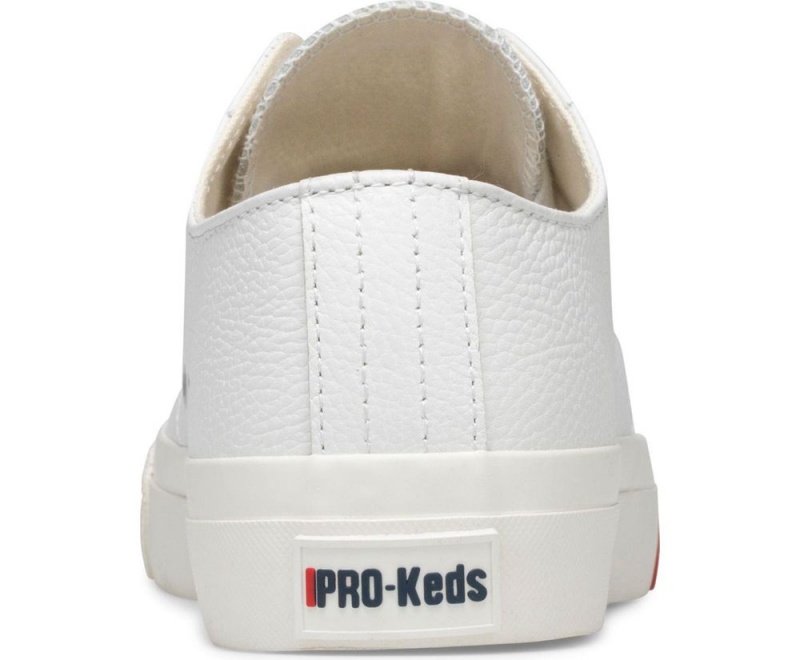 White Keds Royal Lo Classic Leather Sneakers | 0781-MZFNP