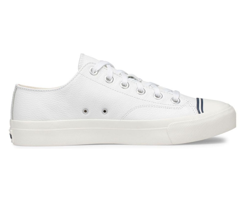 White Keds Royal Lo Classic Leather Sneakers | 0781-MZFNP