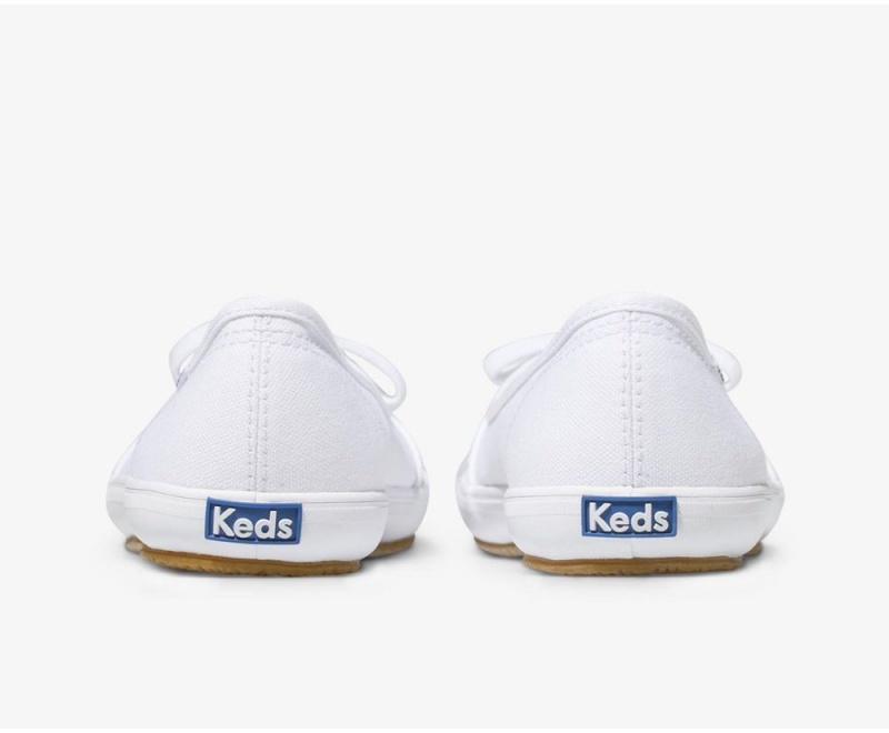 White Keds Teacup Twill Slip On | 7124-KFMNC