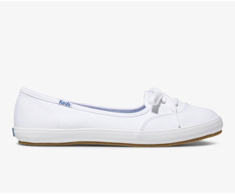 White Keds Teacup Twill Slip On | 7124-KFMNC