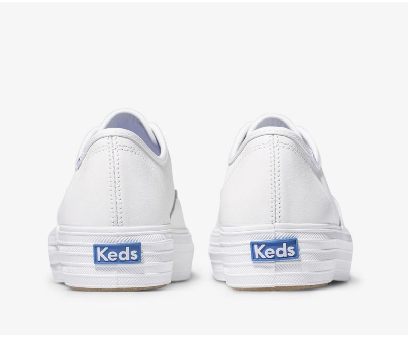 White Keds Triple Sneakers | 5174-JPKWU