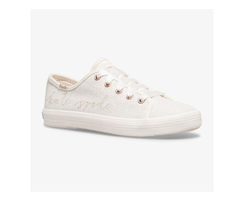 White Keds x KSNY Kickstart Glitter Sneakers | 3847-TKRUN