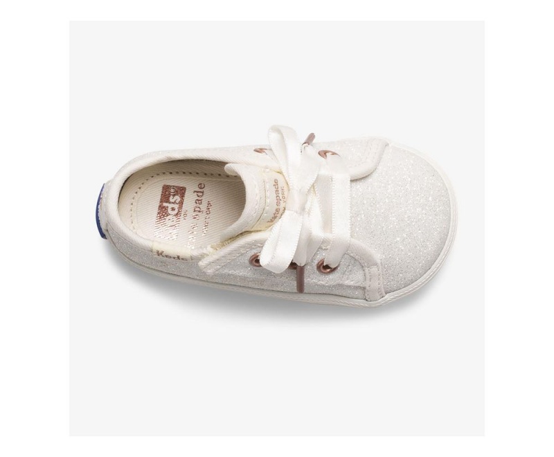 White Keds x KSNY Kickstart Ivory Glitter Crib Sneakers | 9078-WTYAP