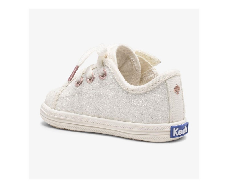 White Keds x KSNY Kickstart Ivory Glitter Crib Sneakers | 9078-WTYAP