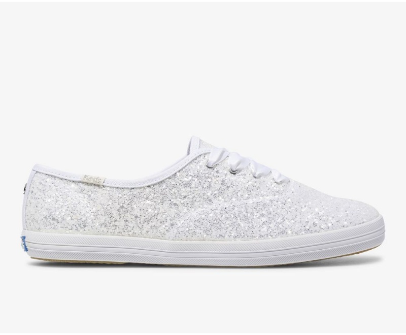 White Keds x Kate Spade New York Champion Glitter Sneakers | 1548-HROVZ