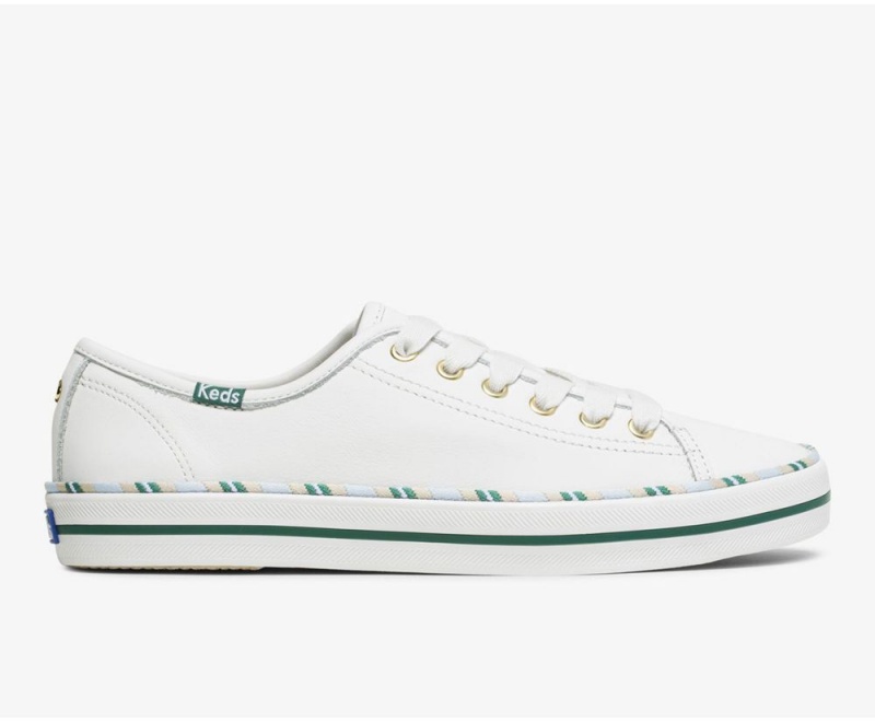 White Keds x Kate Spade New York Kickstart Leather Sport Sneakers | 8074-KVNYD