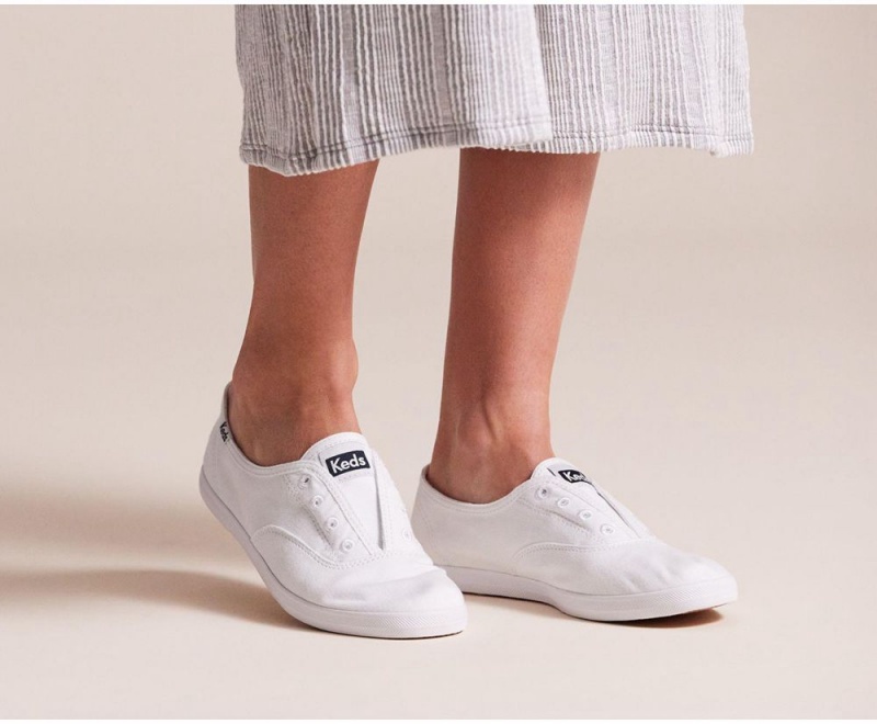 White Keds x Organic Cotton Chillax Basics Slip On | 7325-CJUGR