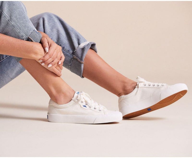 White Keds x Organic Cotton Crew Kick 75 Sneakers | 0961-ZNMXS