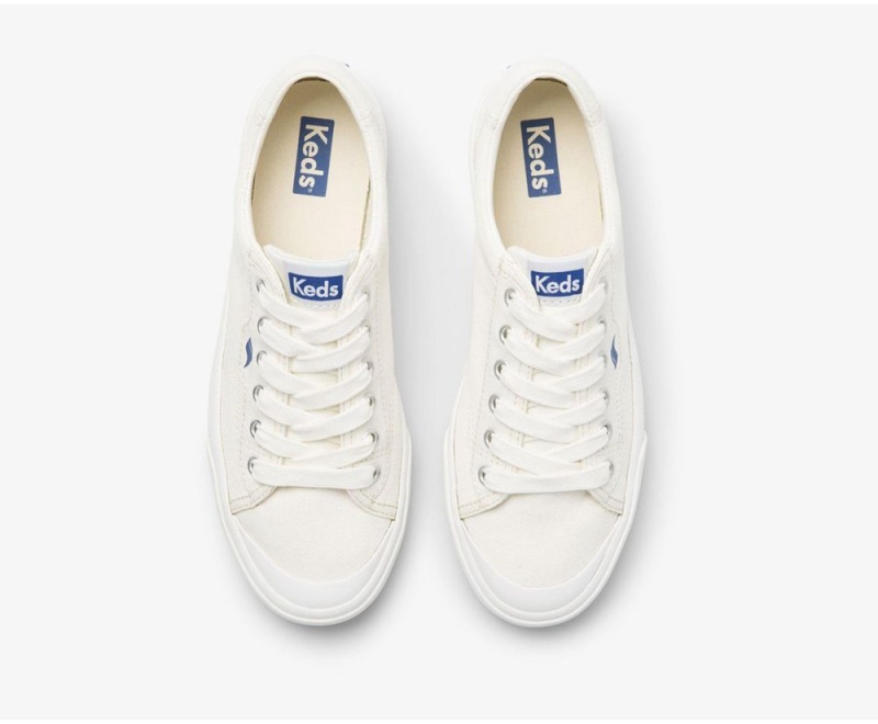 White Keds x Organic Cotton Crew Kick 75 Sneakers | 0961-ZNMXS