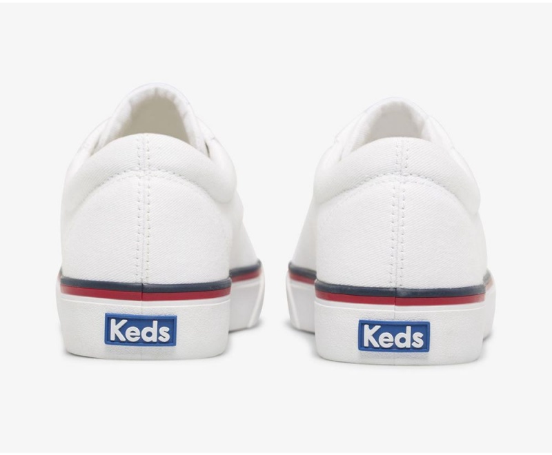 White Keds x Organic Cotton Jump Kick Sneakers | 7245-NUJYG