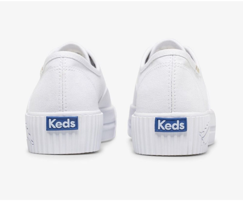 White Keds x Organic Cotton Triple AMP Sneakers | 6170-KSGVD