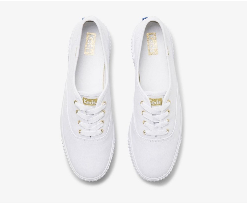 White Keds x Organic Cotton Triple AMP Sneakers | 6170-KSGVD