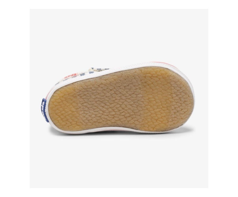 White / Blue Keds x Organic Cotton Kickstart Crib Sneakers | 7159-YEIUT