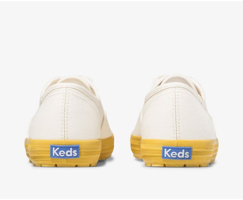 White / Yellow Keds Champion TRX Sneakers | 0412-XZUJI