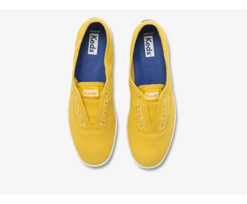 Yellow Keds x Organic Cotton Chillax Washable Slip On | 8240-XEHSA